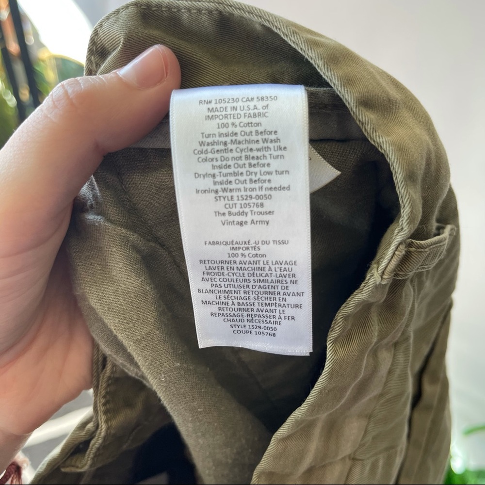 Current/Elliott Army Green Pants - image 6